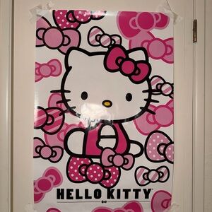 Hello Kitty Pink and White Bow Poster